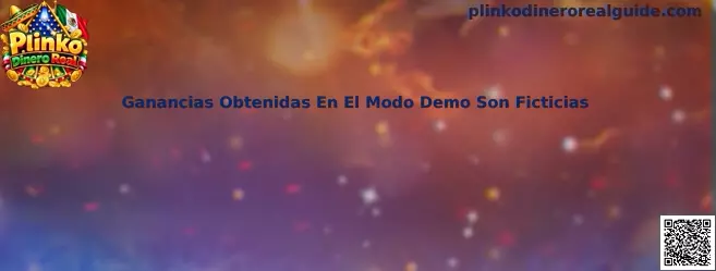 Información sobre ganancias ficticias en modo demo de Plinko Dinero Real