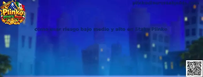 Guía visual sobre la selección de riesgo bajo, medio y alto y el número de filas en Stake Plinko