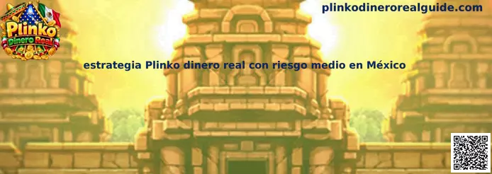 Imagen ilustrativa de una estrategia de Plinko con dinero real y riesgo medio en México